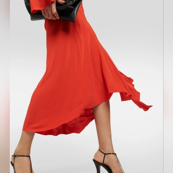 Victoria Beckham Vibrant Red Long Sleeve Dress XS - Picture 7 of 9